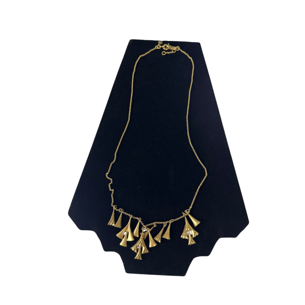 Women's J. Crew Gold Tone Bell Charm Necklace, One Size - Picture 3 of 5
